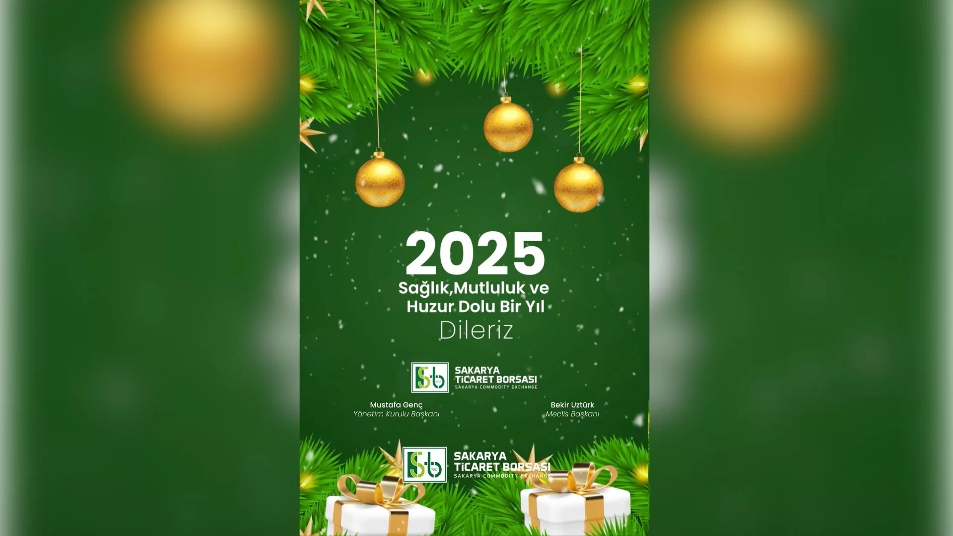 Sakarya Ticaret Borsası Yönetim Kurulu Başkanı Mustafa Genç’ten Yeni Yıl Kutlama Mesajı